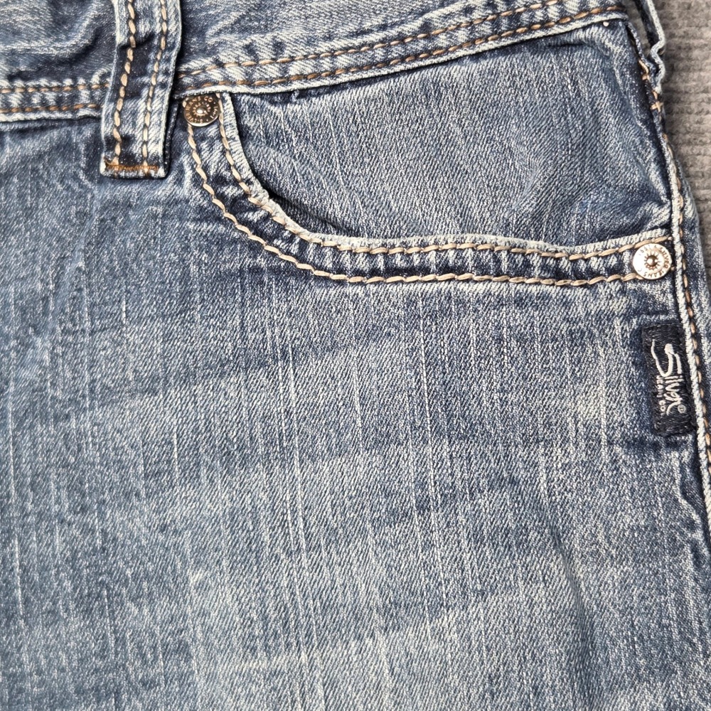 Silver Jeans Co Mens Zac Relaxed Straight Leg Blue Denim Jeans Medium Wash 39x29 - Picture 6 of 16